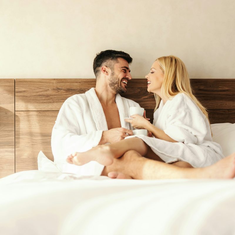 Man and woman in bed